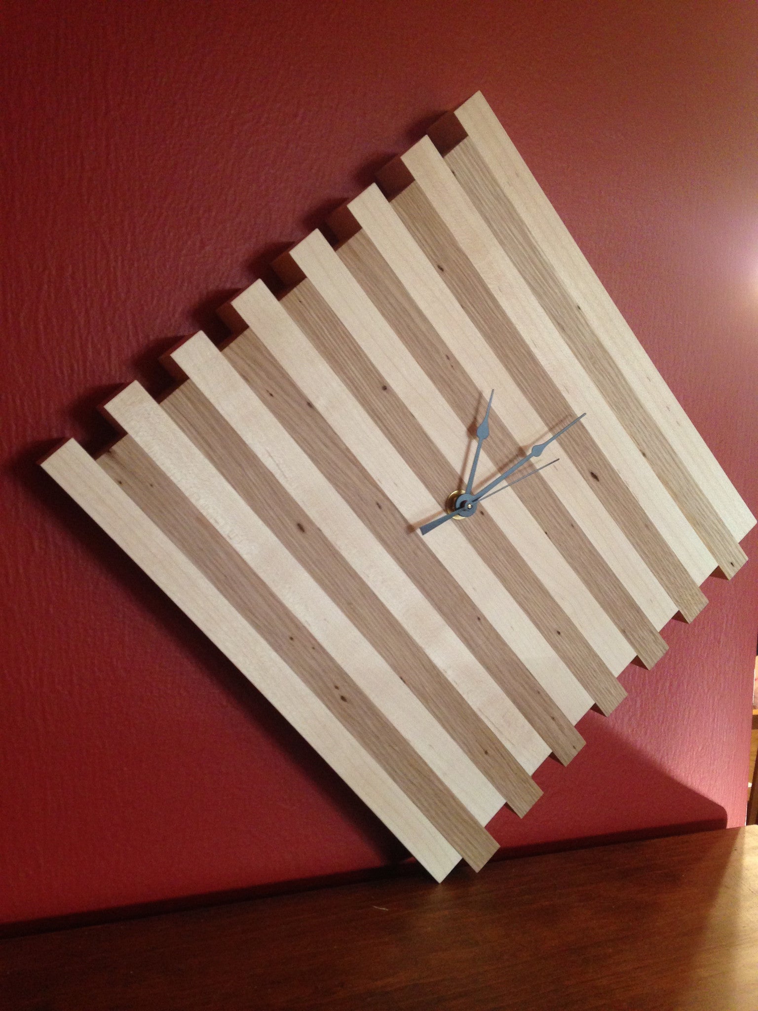 Butcher Block Clock